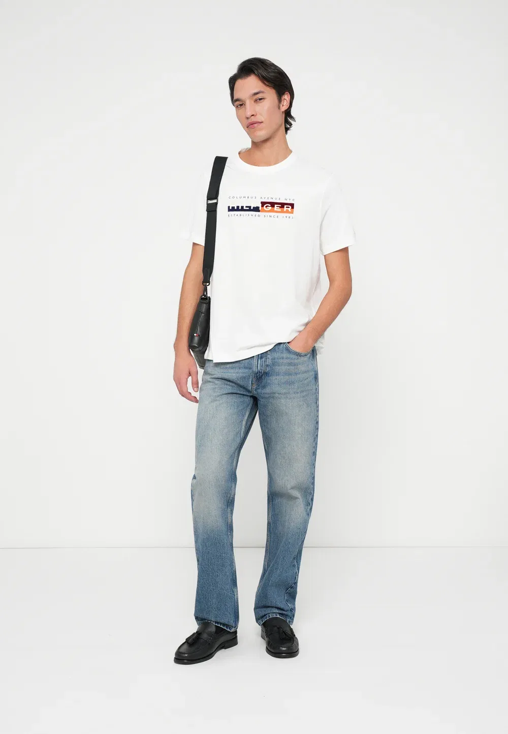Джинсы прямого кроя с эффектом потертости - джинсы свободного покроя Tommy Hilfiger, Tye Blue — фото 2