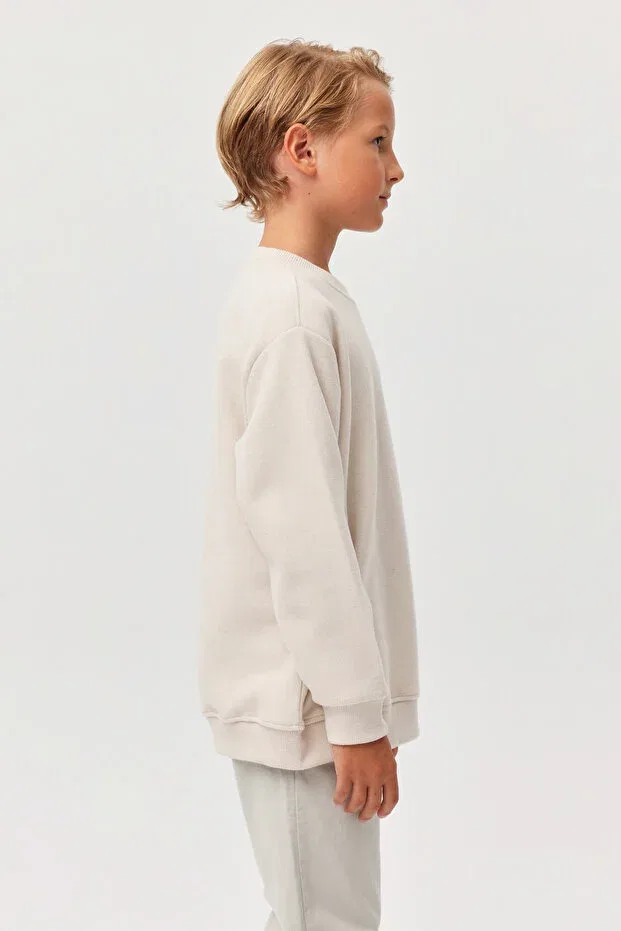 Детские свитшот для мальчиков с круглым вырезом Paulmark, Beige — фото 3