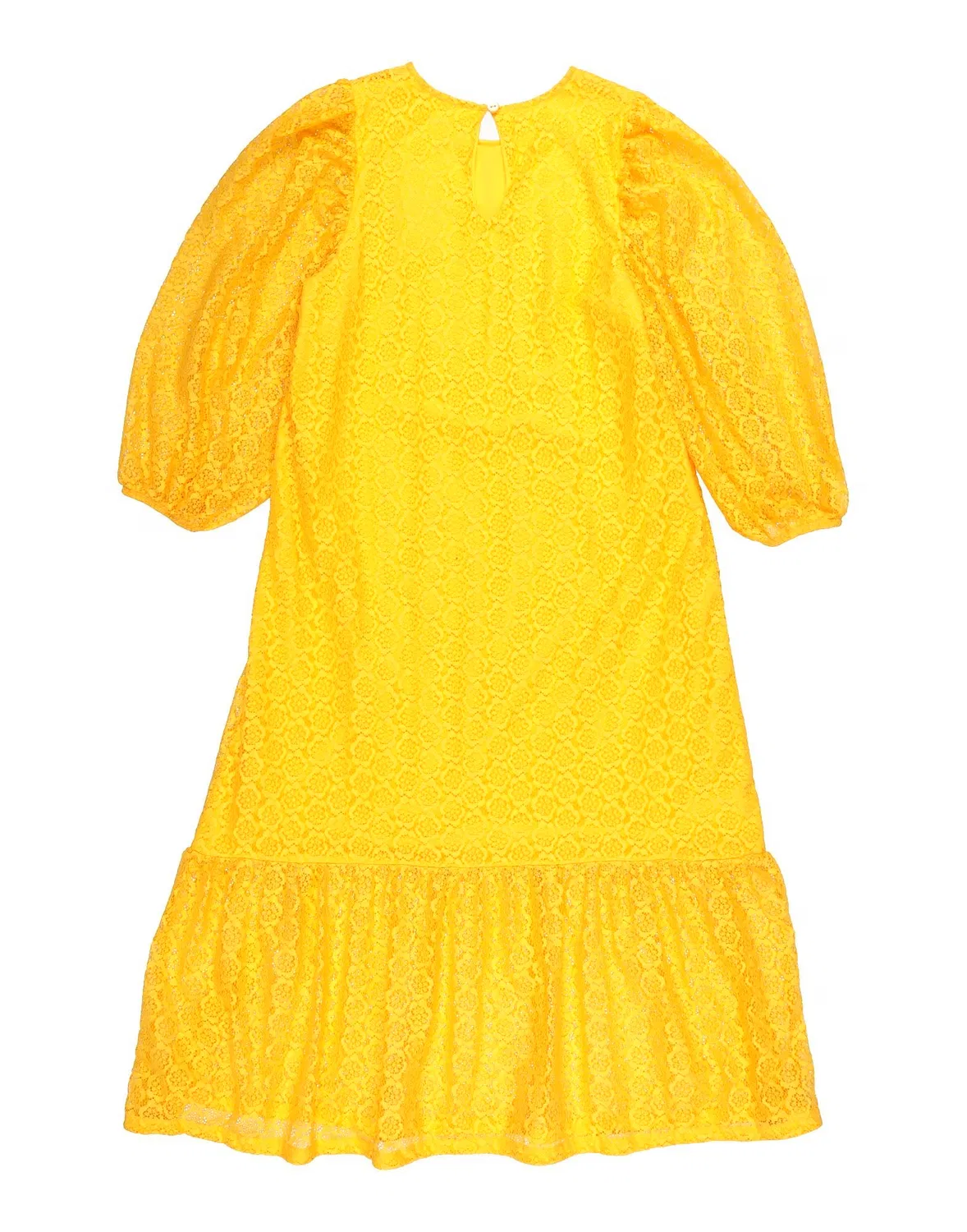 Детское платье для девочек кружевное Lace Mini Rodini, желтый — фото 2