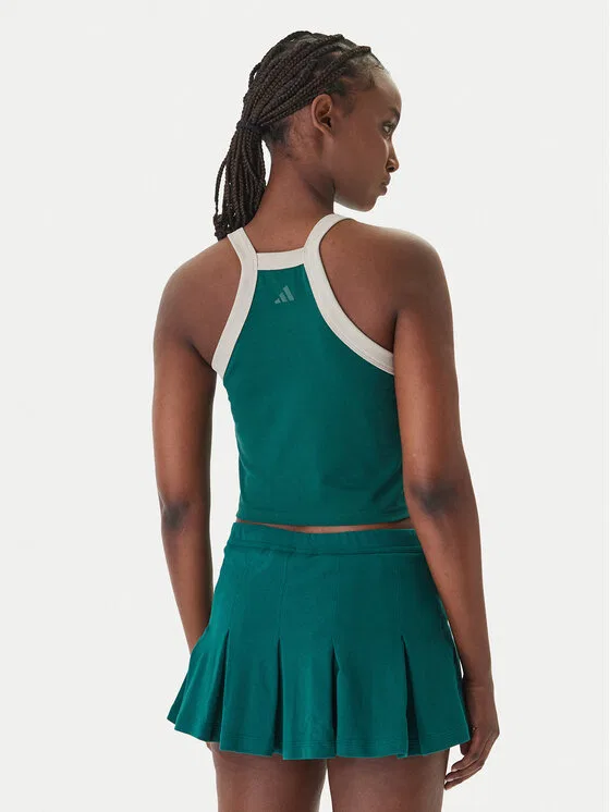Топ slim fit Seasonal Essentials Colorpop Adidas, зеленый — фото 3