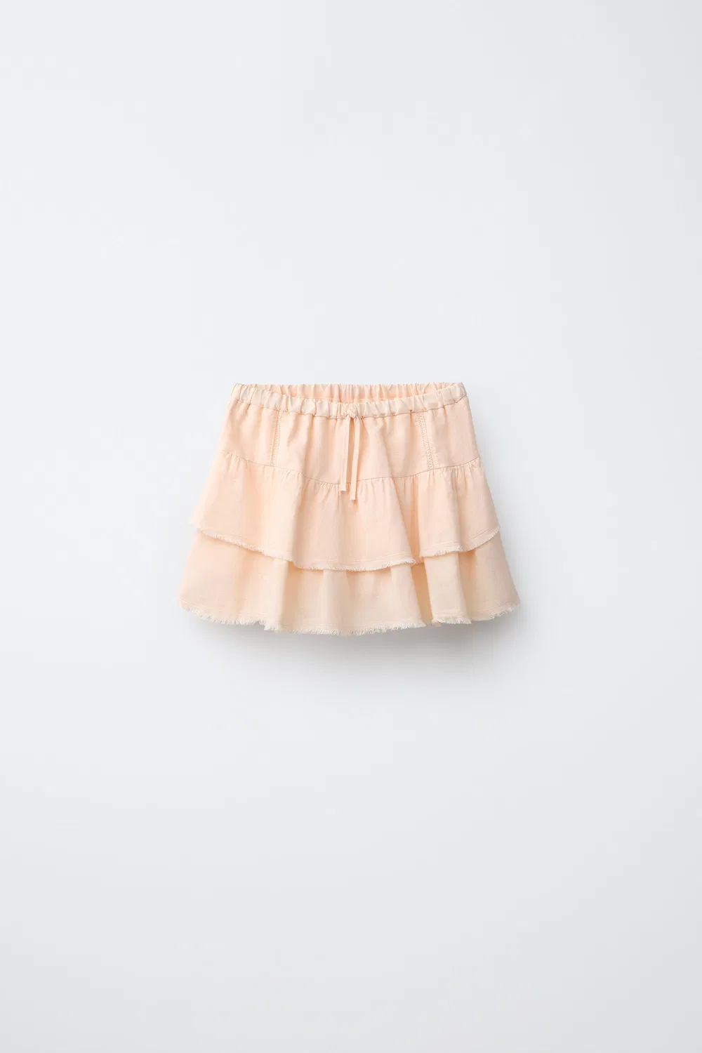 Юбка с оборками и кружевной отделкой ZARA, Tangerine