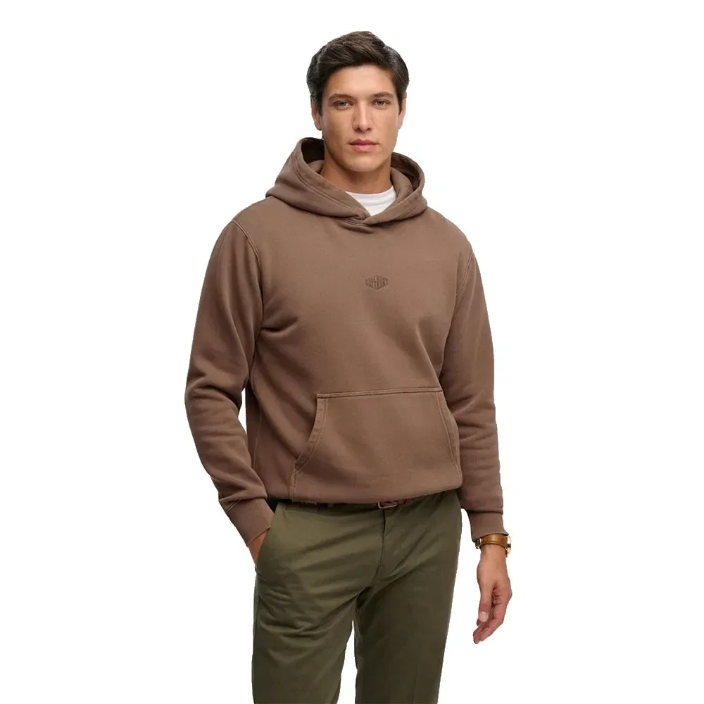 Мужской худи свободного кроя с вышивкой Superdry, Brown