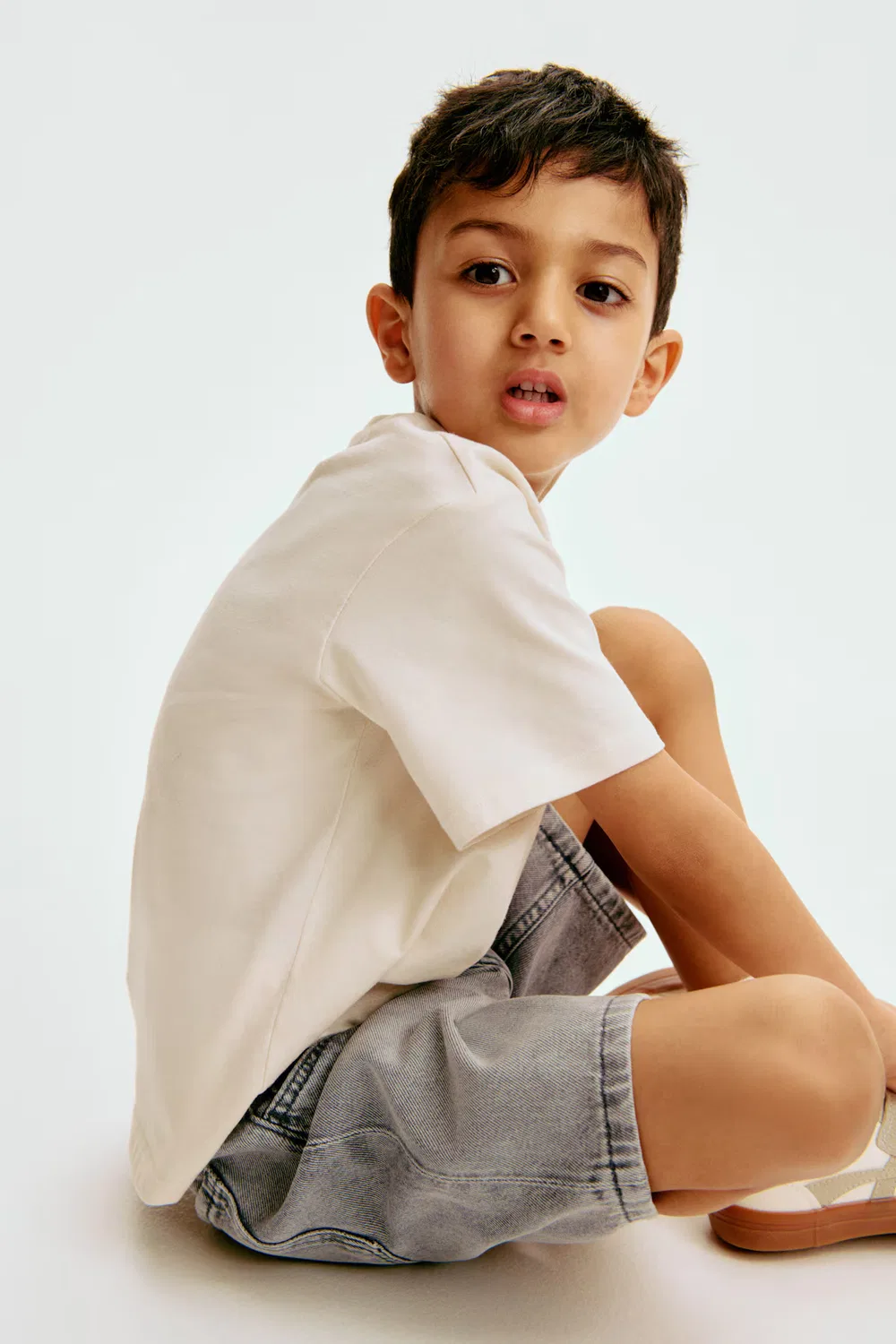 Джинсовые шорты свободного кроя H&M, Denimgrau — фото 3