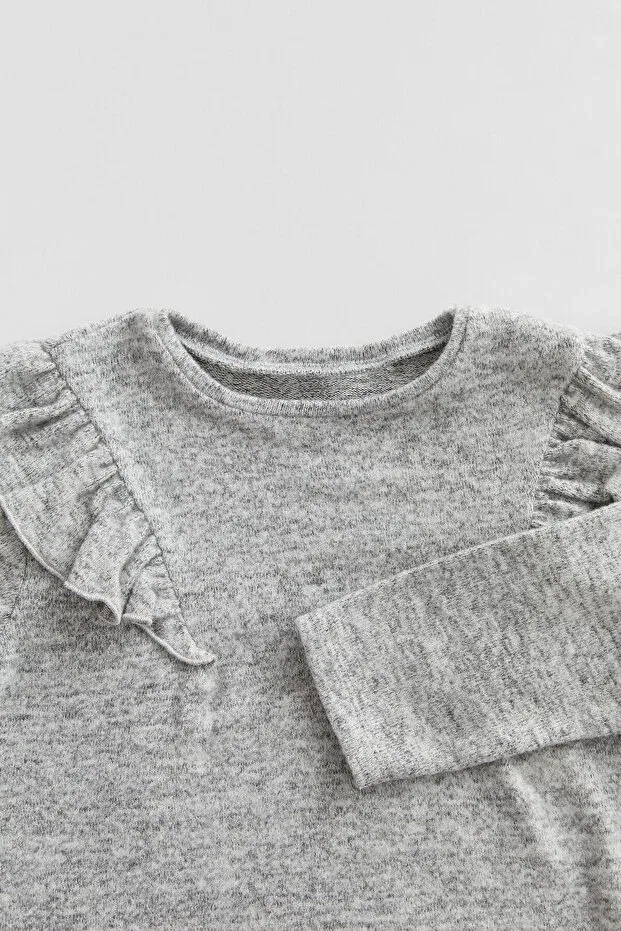 Детская футболка для девочек с текстурой Zeyderkids, Gray — фото 2