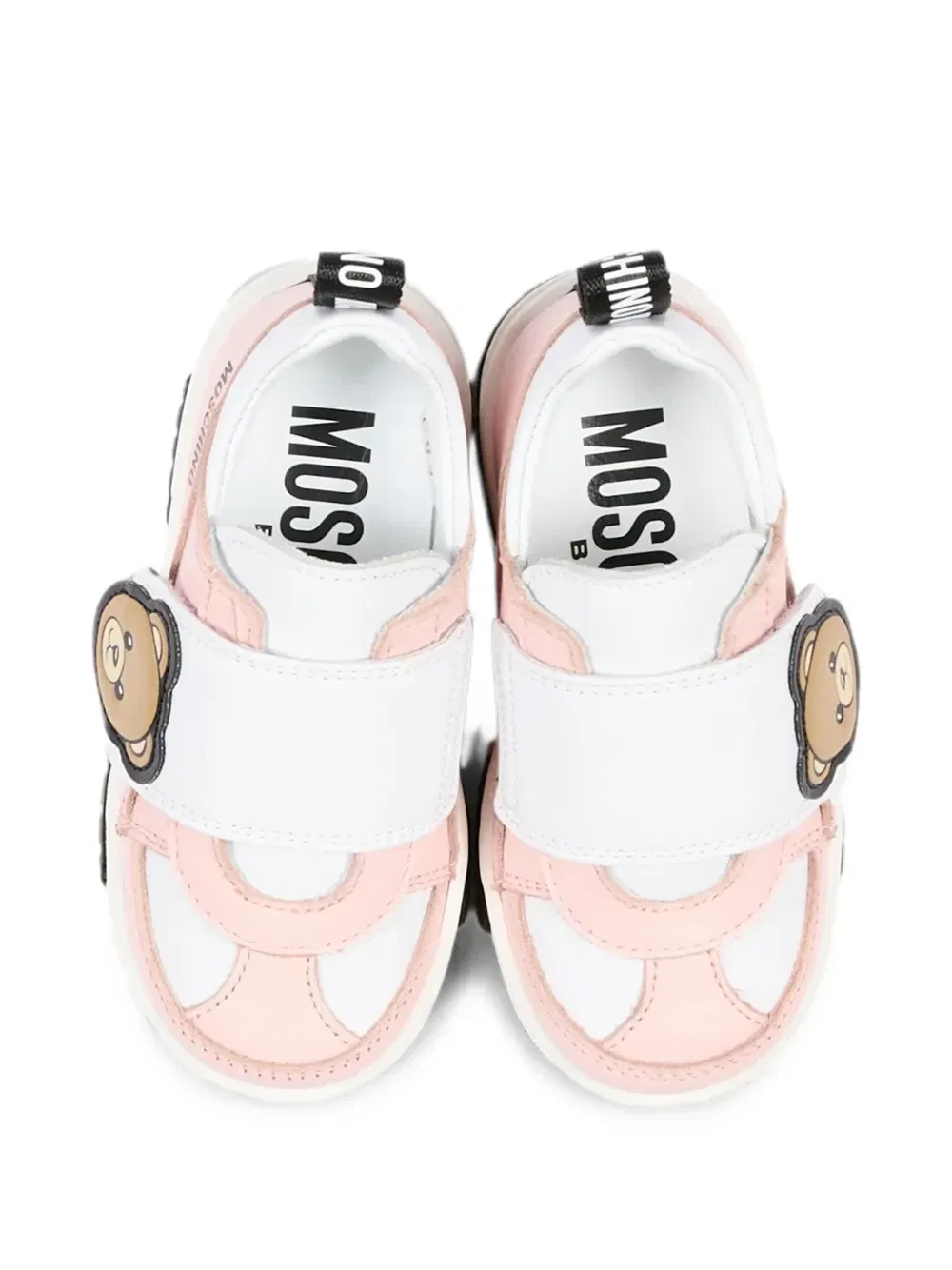 Кроссовки на липучках «Медвежонок» Moschino Kids, розовый — фото 4