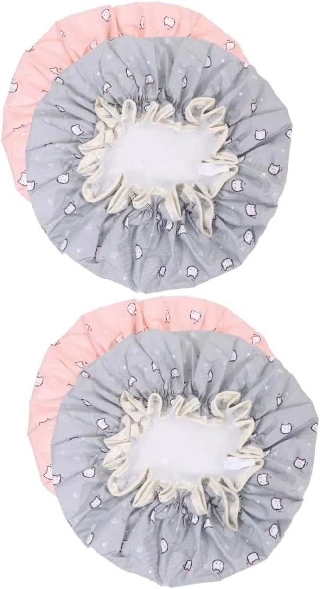 Детская шапочка для душа PLAFOPE, 4 шт, полиэстер, 28x28x0.6 см, As shown 2 x 2 pieces