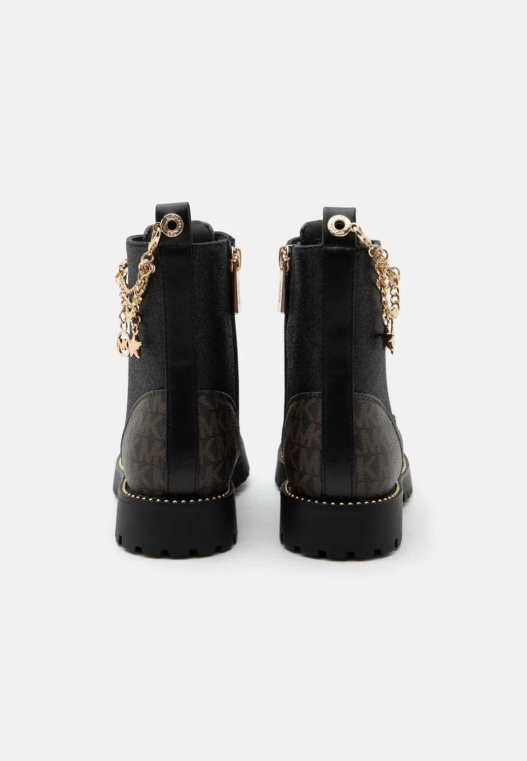 Детские и подростковые ботильоны Kalina Charm на шнуровке Michael Kors Kids, Brown/Butternut/Black — фото 3