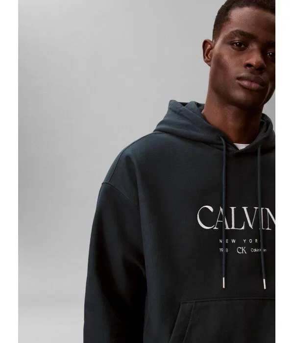 Мужская толстовка на молнии Calvin Klein, зеленый — фото 4