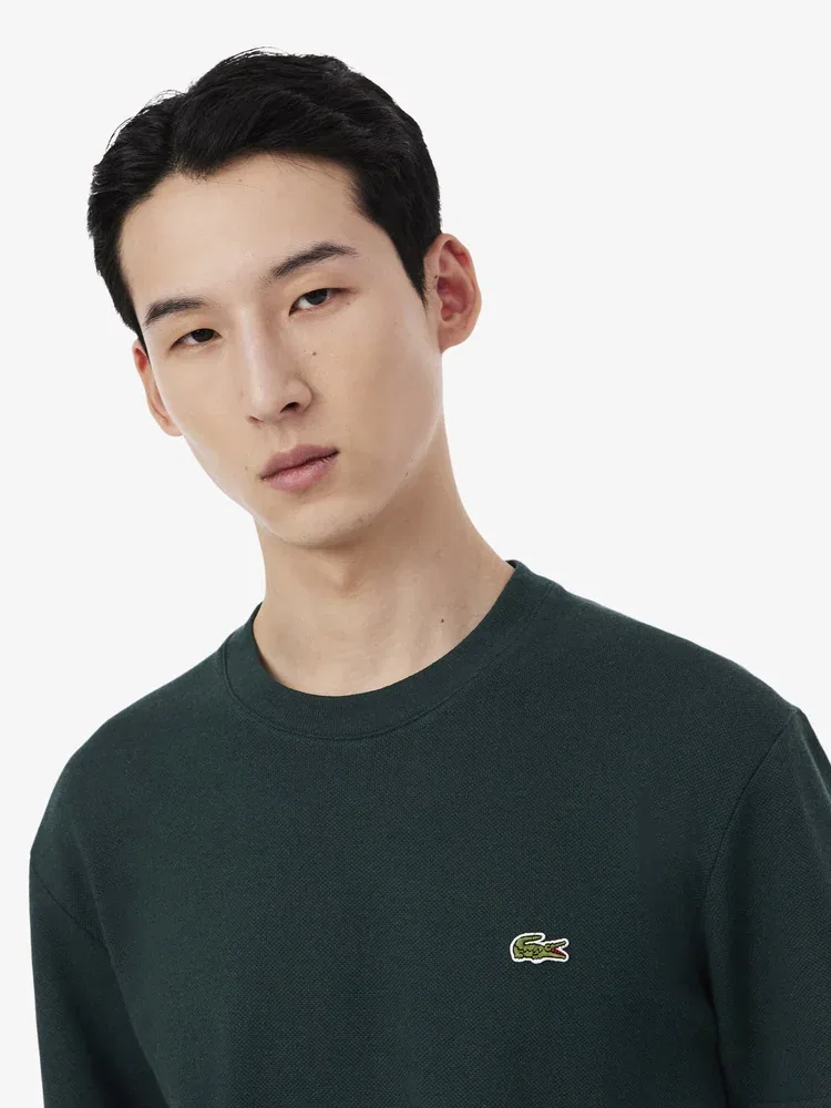 Футболка с коротким рукавом из льняной смеси, модель TH0629 LACOSTE, Green — фото 2