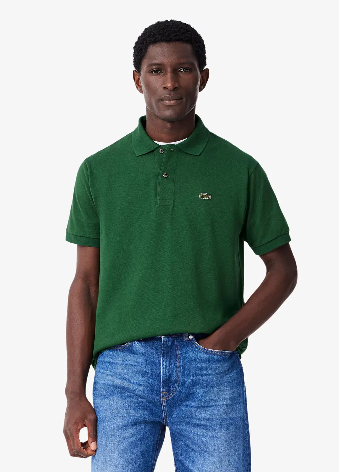 Поло Lacoste L.12.12 Classic Fit, хлопок, зеленый