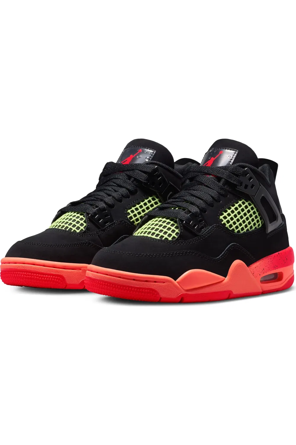 Детские кроссовки баскетбольные Air Jordan 4 Retro Jordan, черный/красный — фото 2