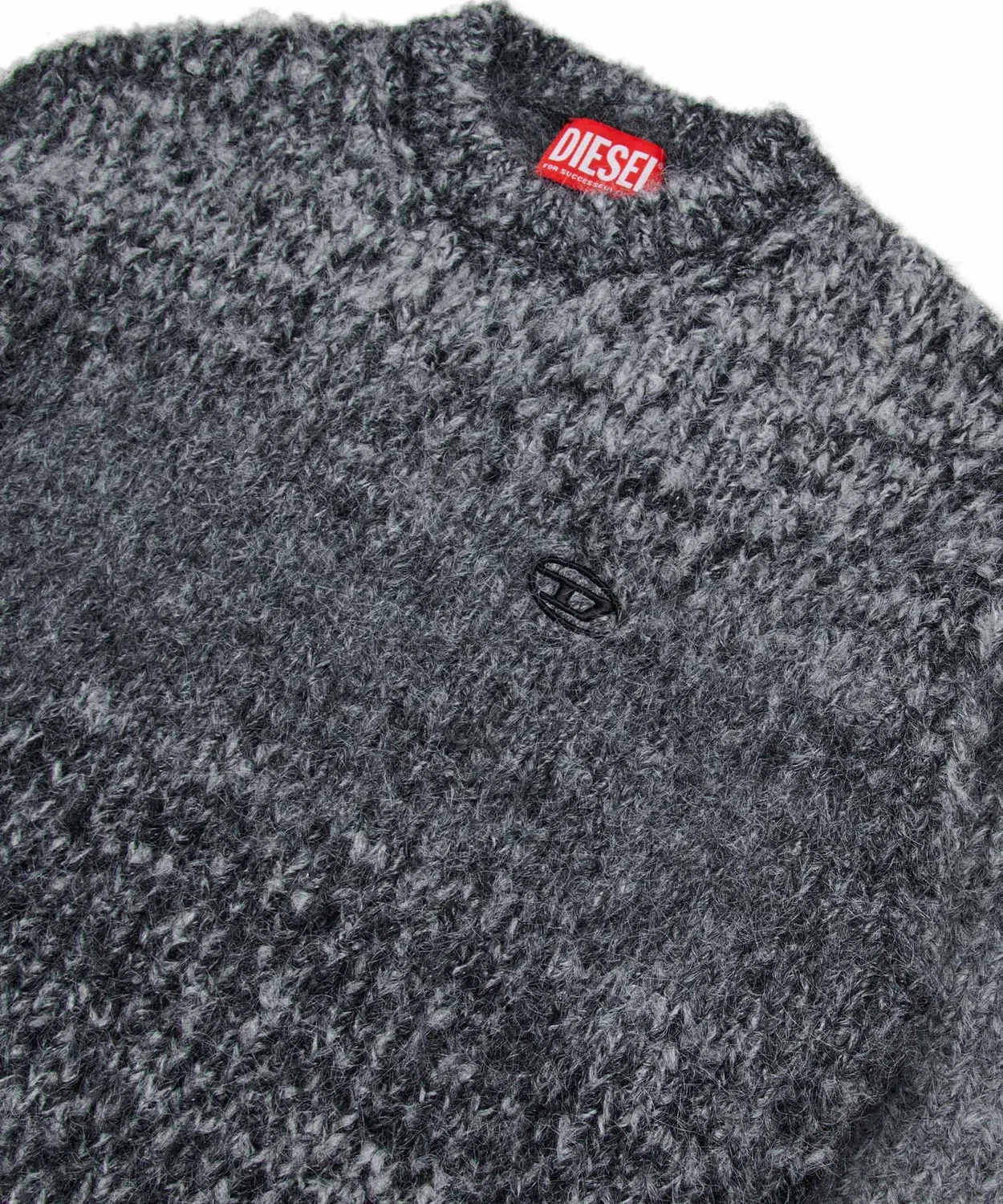 Детский свитер с длинным рукавомс брендовым логотипом DIESEL KIDS, Black — фото 3