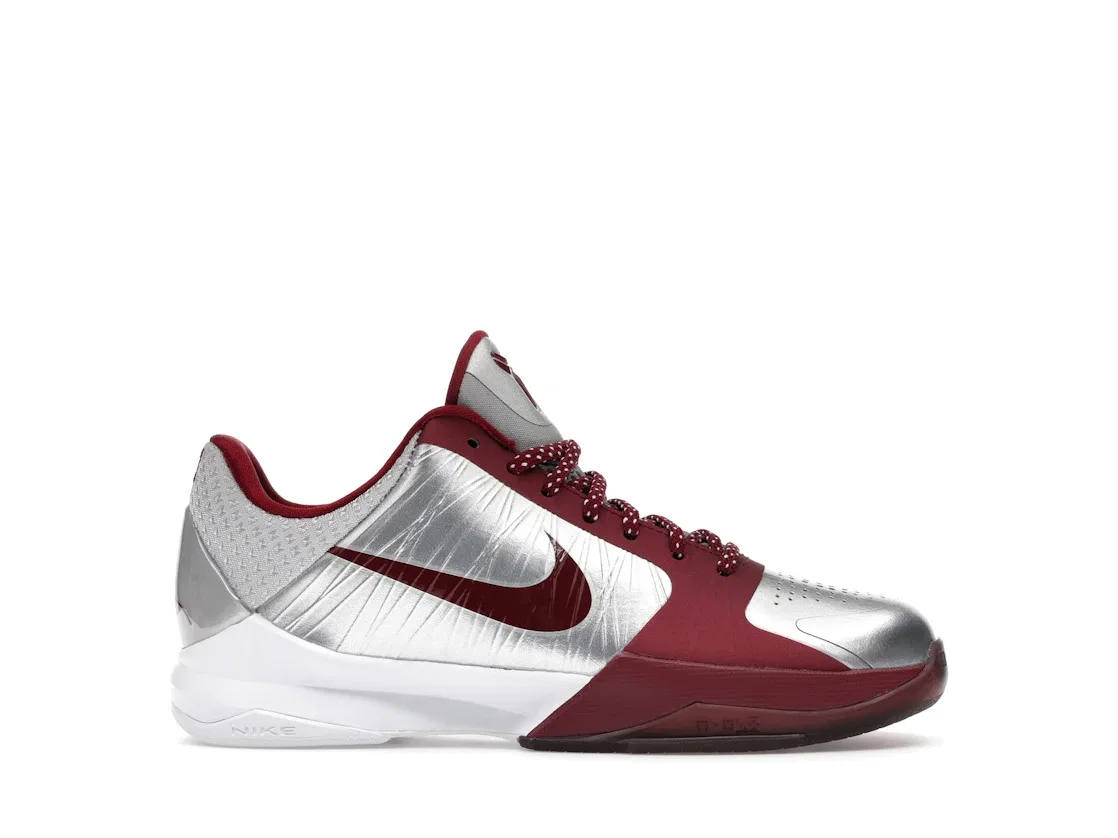 Детские баскетбольные кроссовки Nike Kobe 5, Metallic Silver/Team Red/White