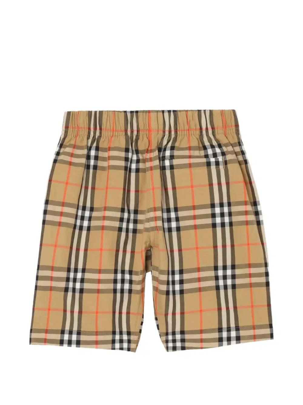 Шорты карго в клетку Burberry Kids, бежевый — фото 2