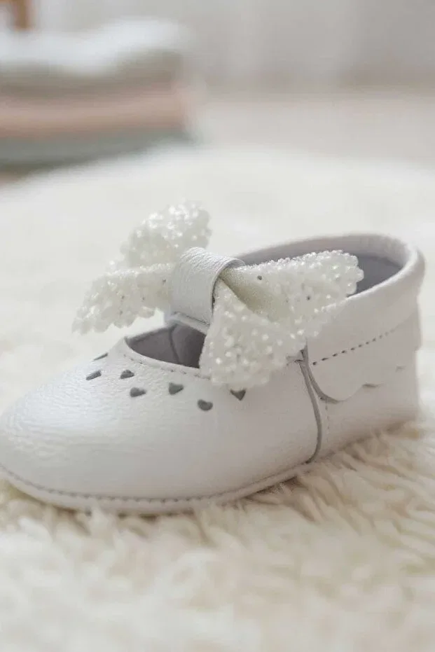 Детские ботинки-мокасины из натуральной кожи Basics Desimod, White Stone — фото 2