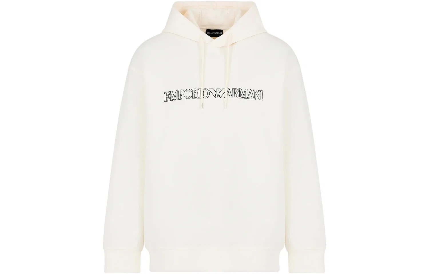 Мужской худи с вышитым логотипом Emporio Armani, White