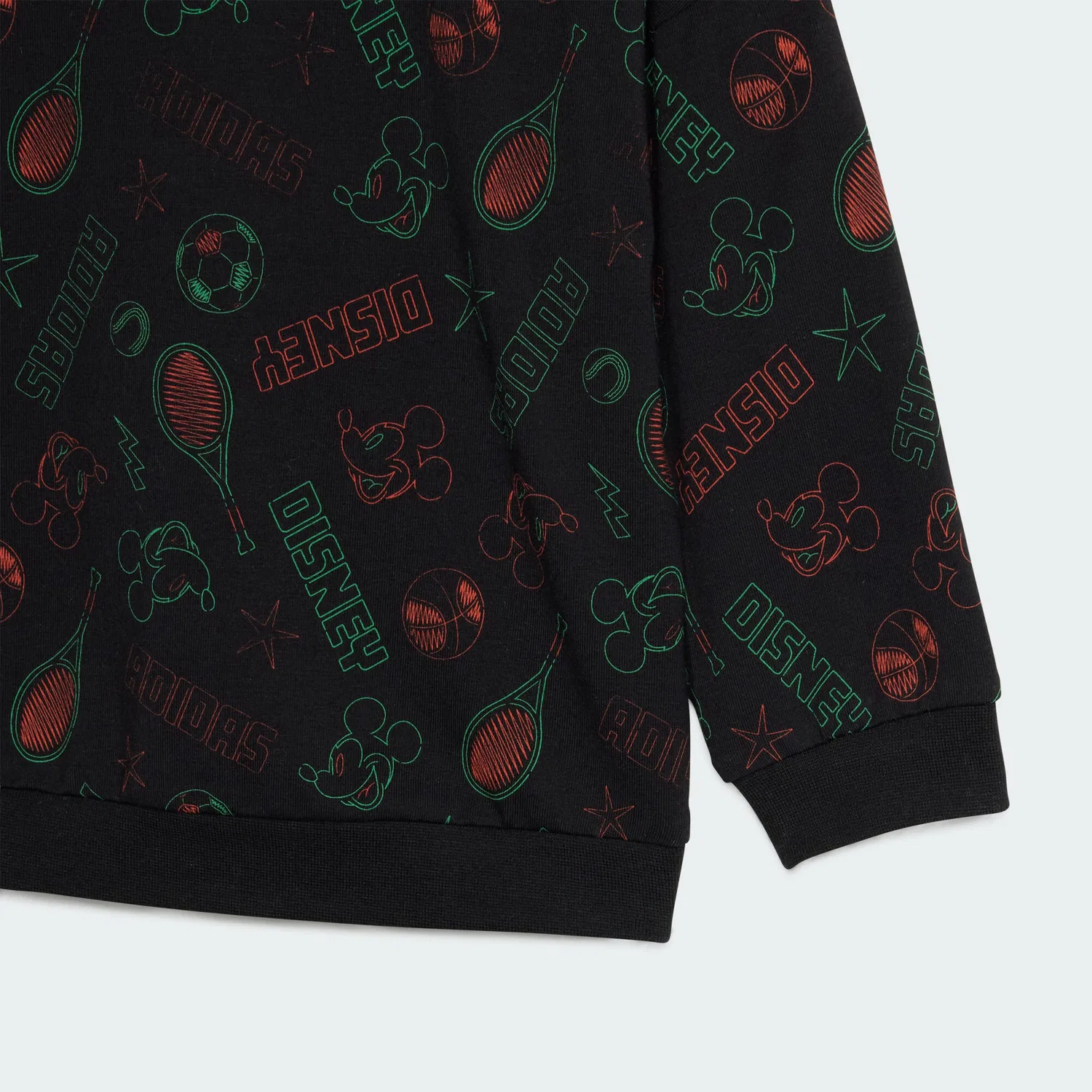 Детский спортивный костюм с принтом Disney Micky Maus Adidas, Schwarz Mango Grun — фото 4