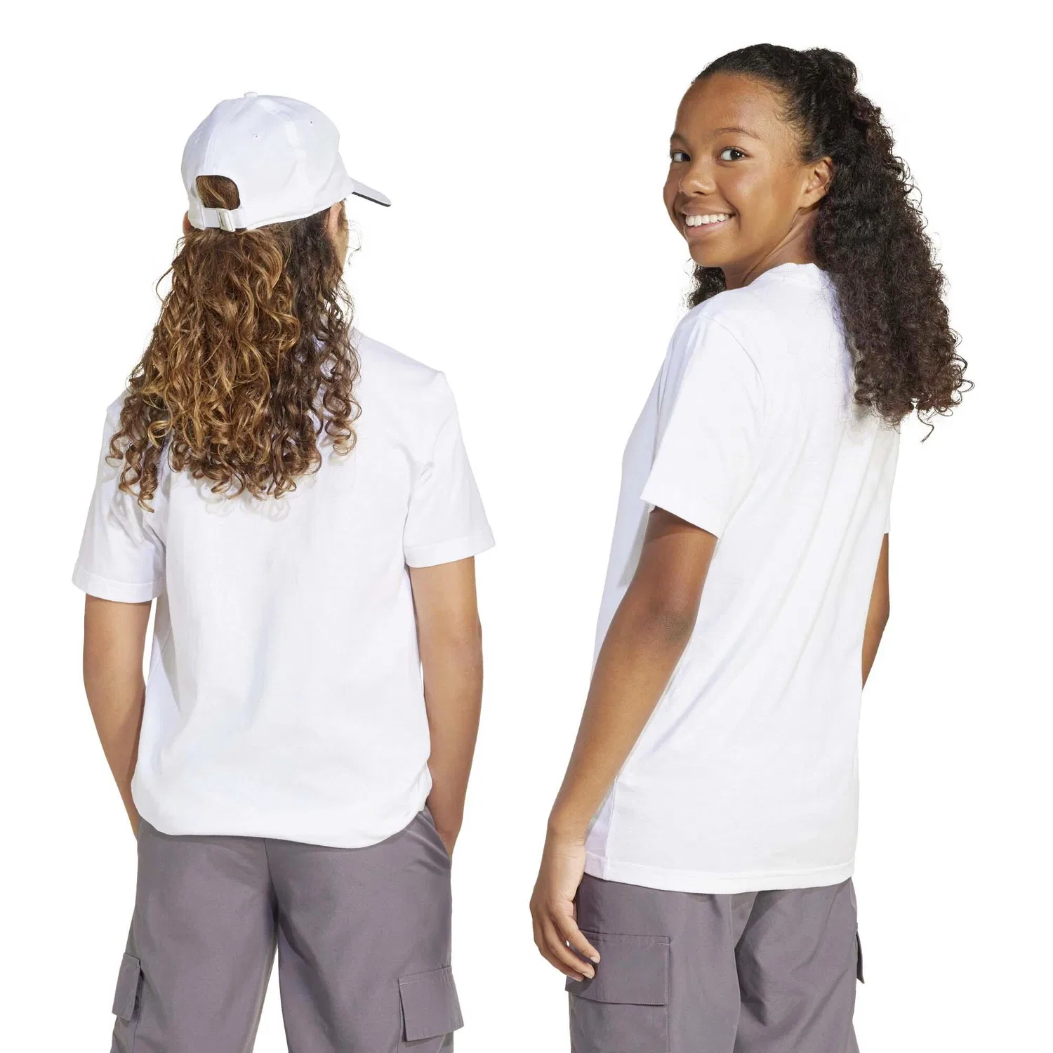 Детская футболка с принтом Adidas Sport J Lin Tee 160, Adidas, Цвет Weiss — фото 3
