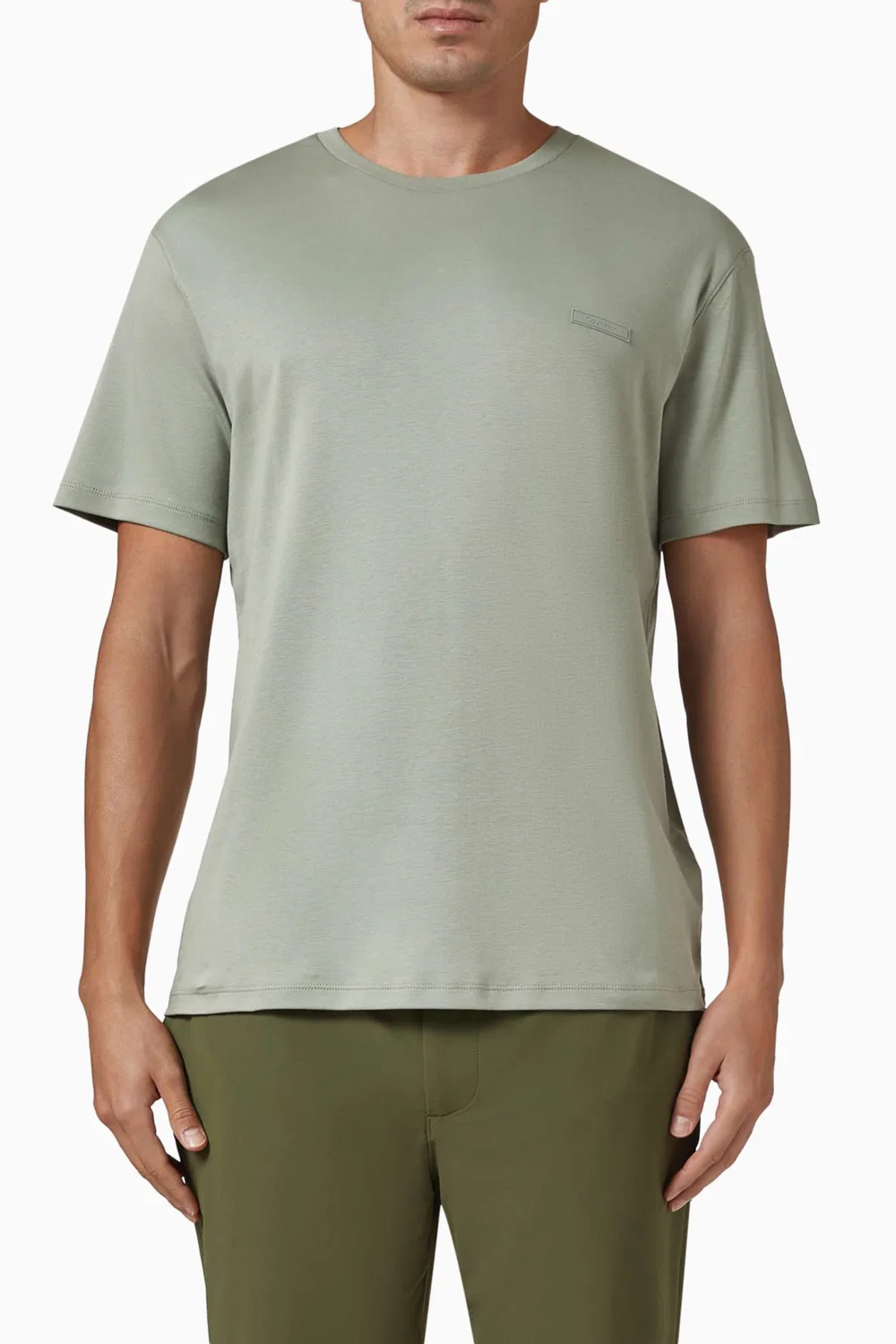 Футболка с коротким рукавом Logo Slim-fit Calvin Klein, зеленый