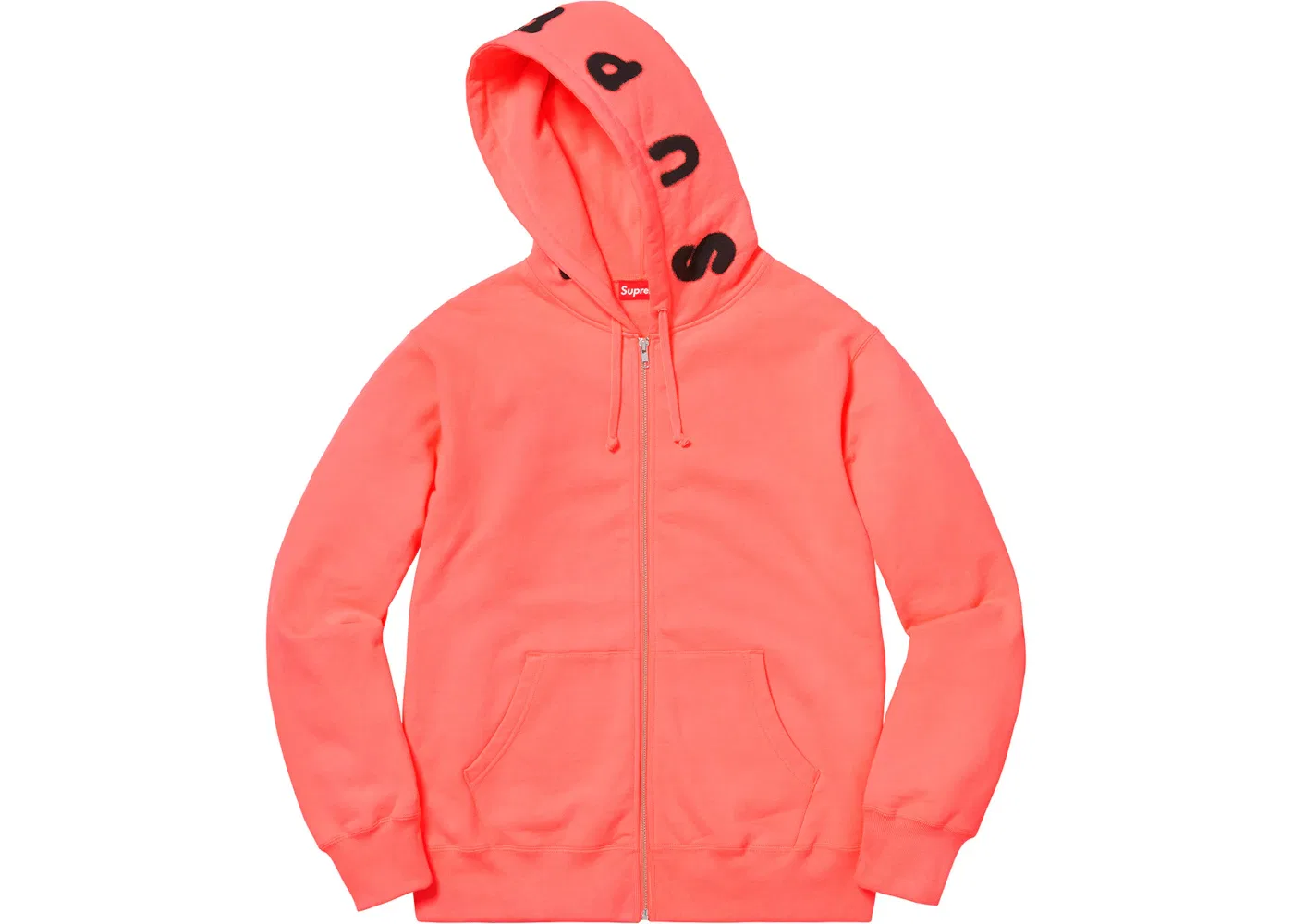Мужской свитшот на молнии Supreme Sweatshirt, Flourescent Pink — фото 2
