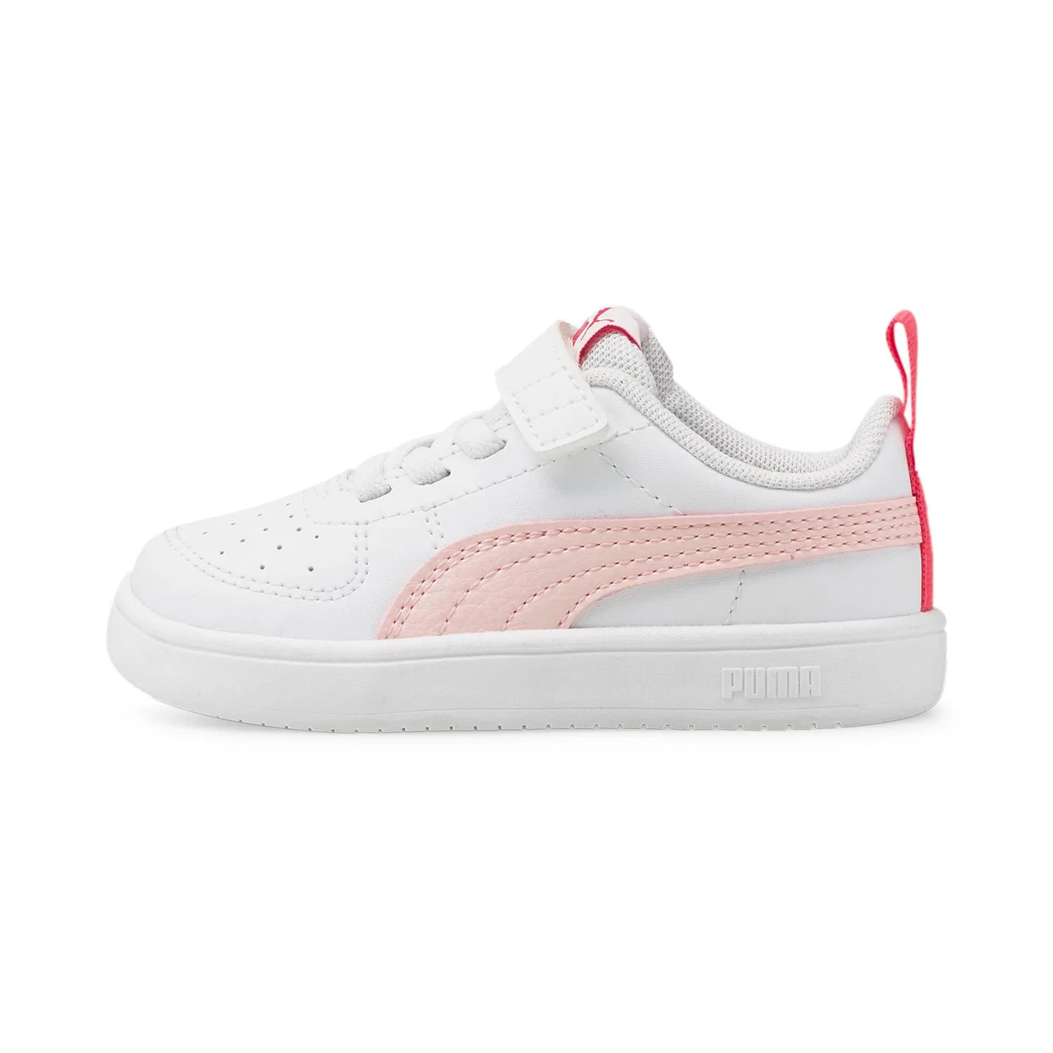 Детские кроссовки без шнурков Rickie Ac PUMA, Lotus PUMA White Paradise Pink