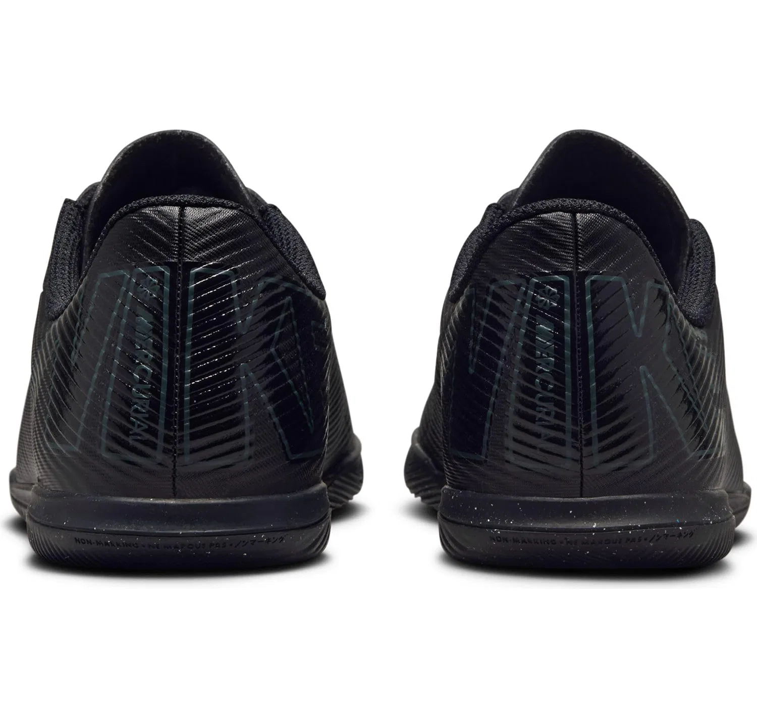 Детские кроссовки для мальчиков с искусственной кожи Jr Vapor 16 Club IC NIKE, Black Black Deep Jungle — фото 3
