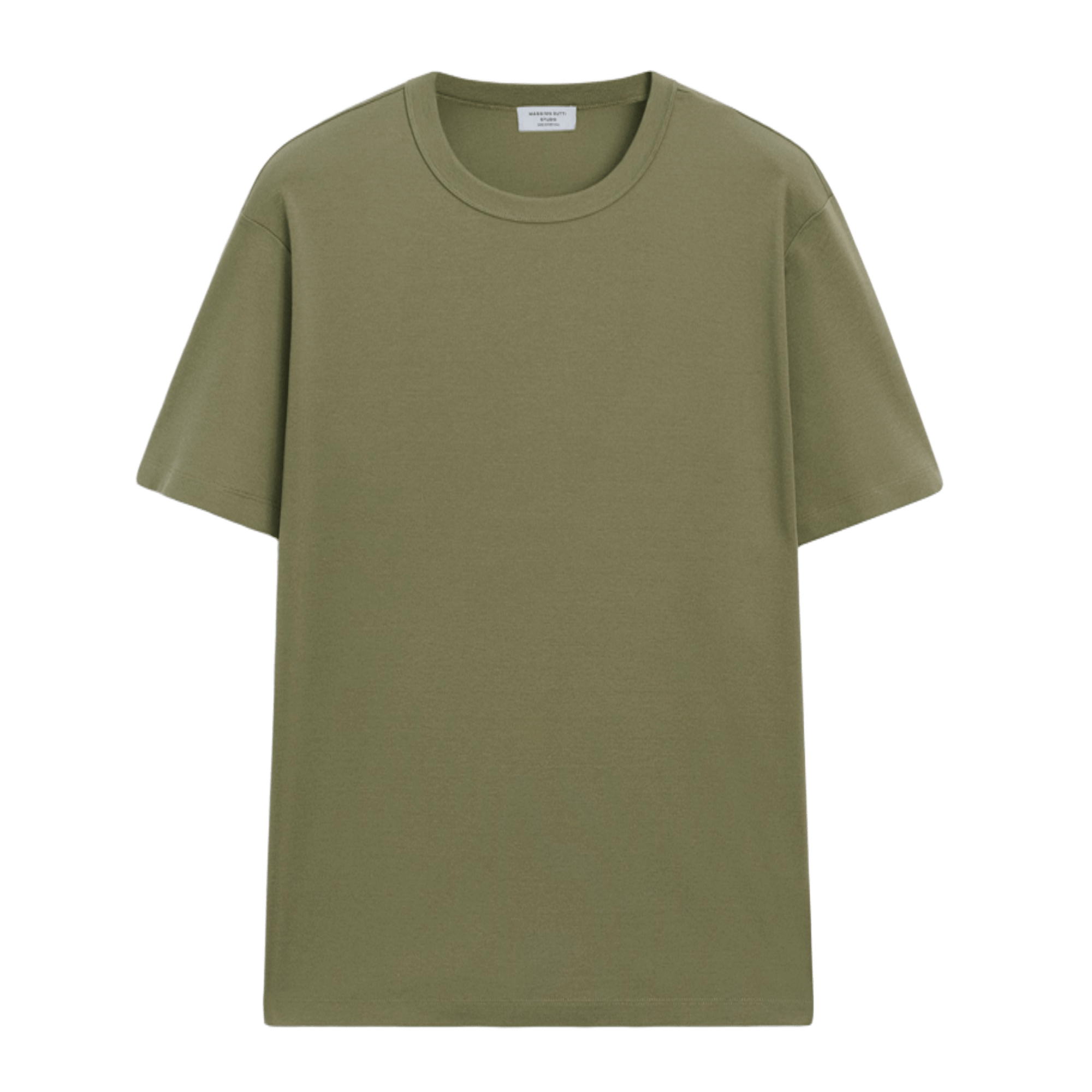 

Футболка Massimo Dutti Short Sleeve Cotton Studio, зеленый
