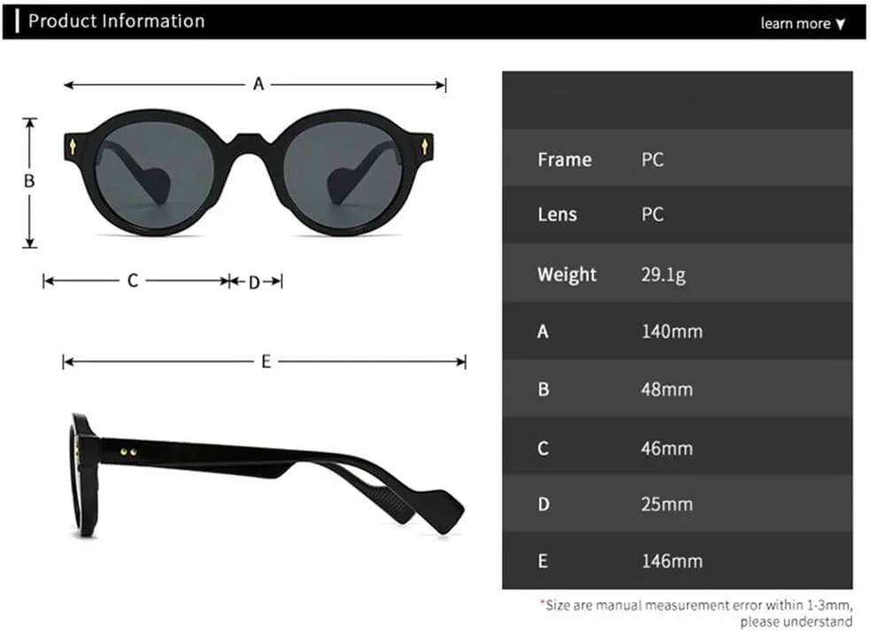 

Солнцезащитные очки UV400 с круглыми заклепками в стиле панк, градиентные, для женщин и мужчин, для бега и занятий спортом на открытом воздухе UYPTK, Blue Light Gray
