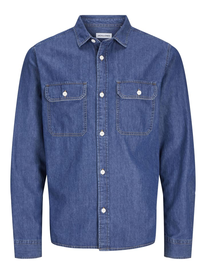 

Рубашка Jack & Jones, Средне-синий деним