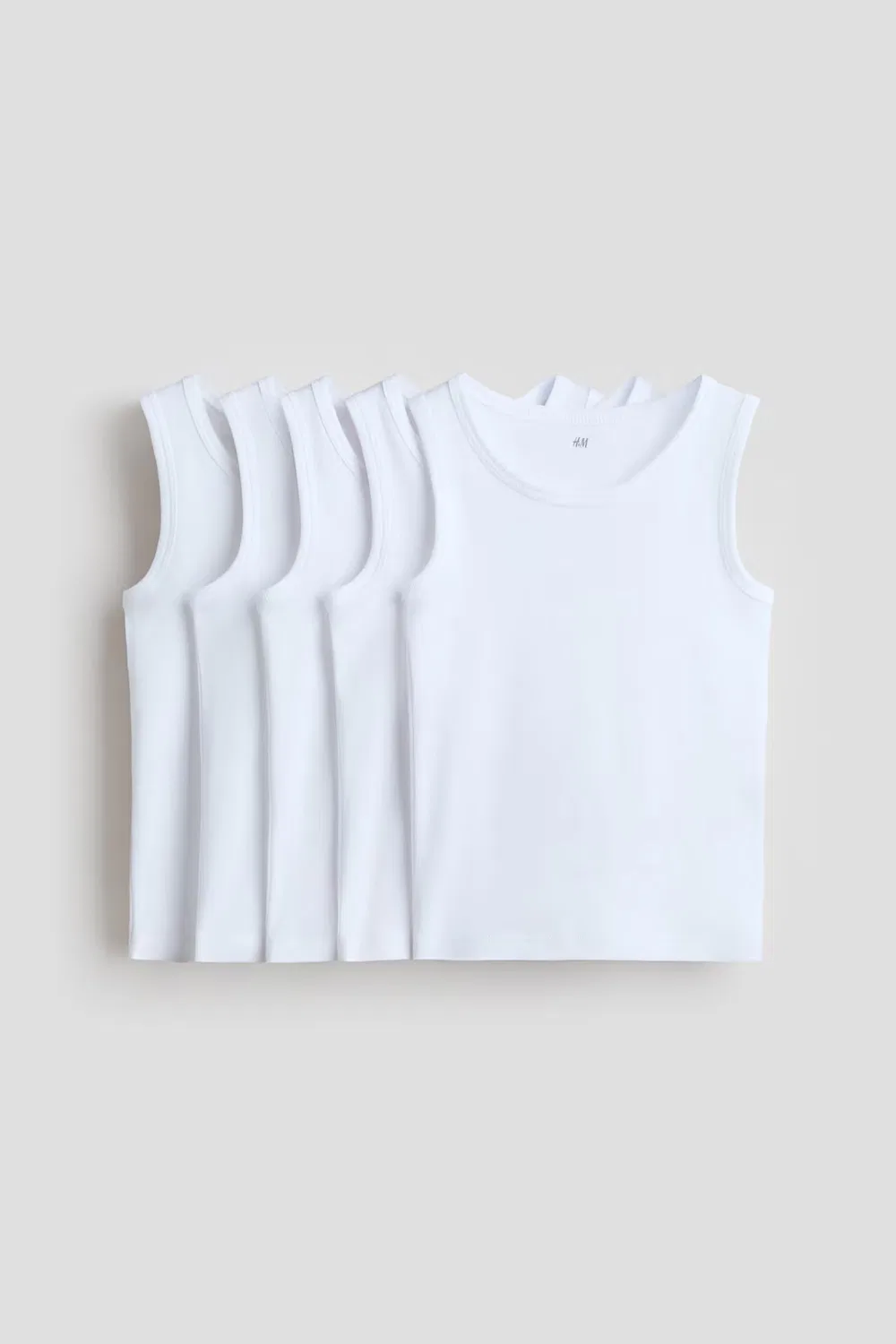 Майки в упаковке по 5 штук H&M, Weiß