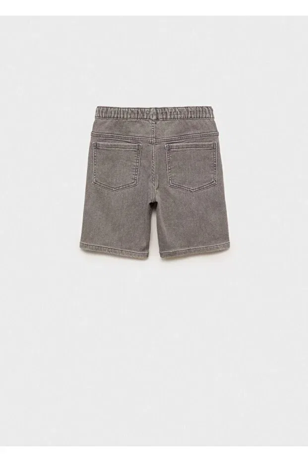 Детские шорты для мальчиков джинсовые Mango Kids, Gri — фото 2