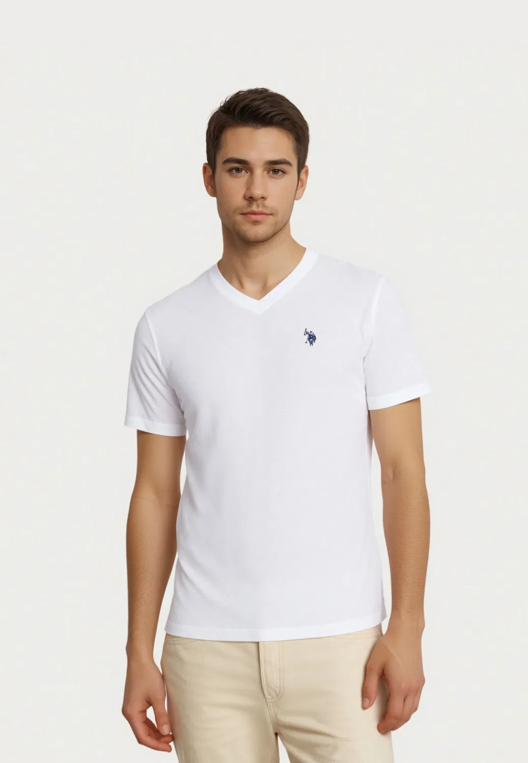 Футболка белая U.S. Polo Assn., белый — фото 3