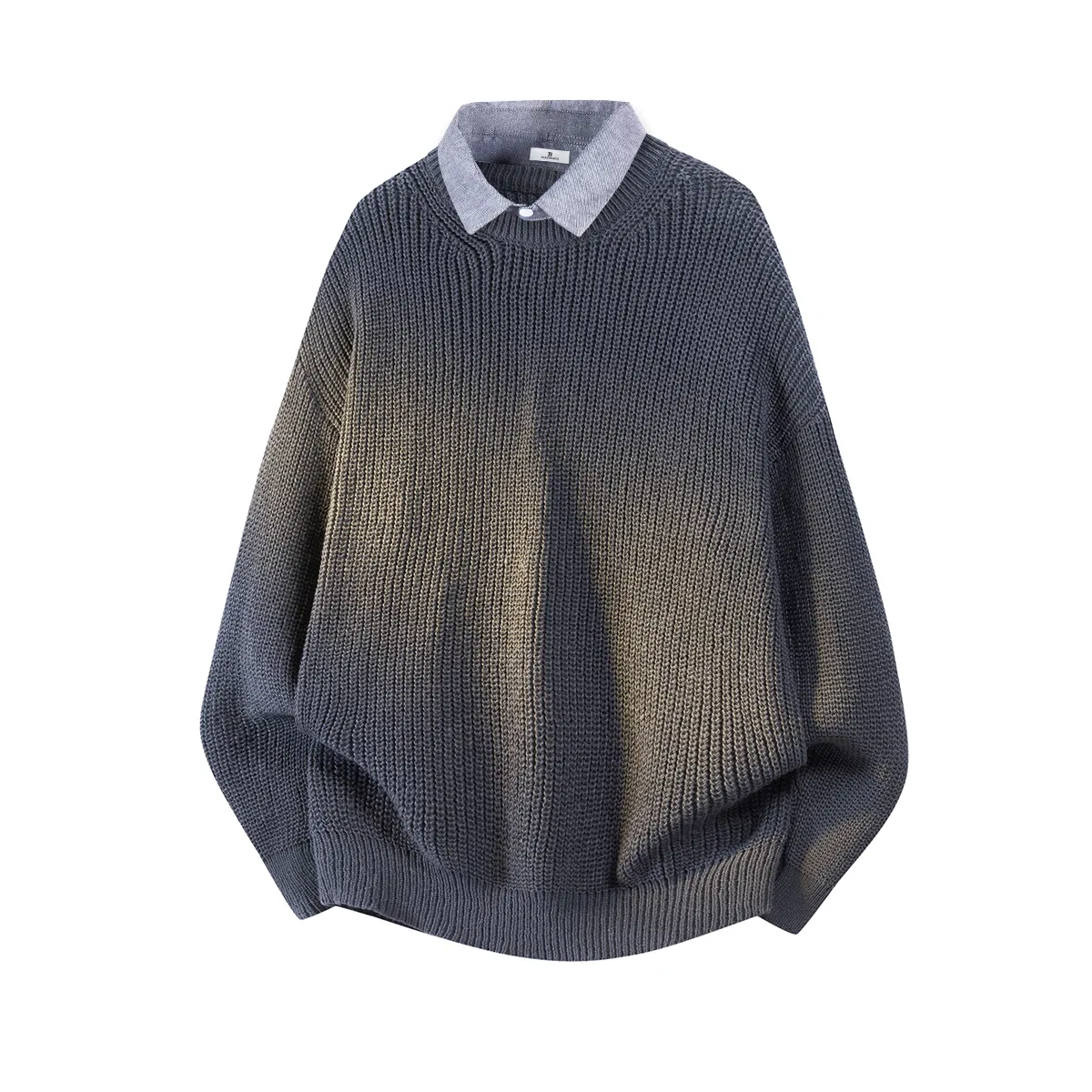 Детский свитер с воротником-рубашкой Unisex Shirt Collar Moderate, PAL ONGACO, Dark Gray