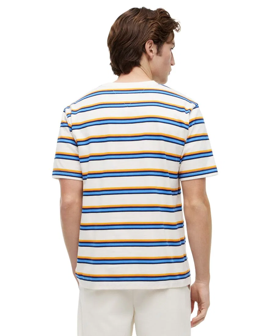 Футболка мужская с многоцветной полосой, свободный крой Tommy Hilfiger, Ivory Petal Multi Stripe — фото 4