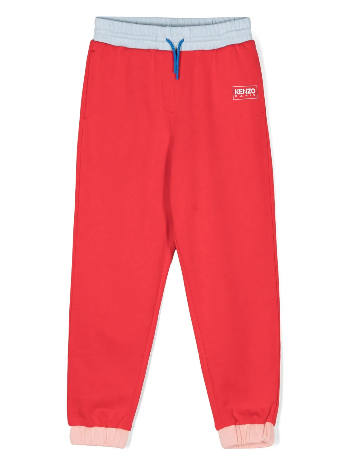 Капроновые спортивные брюки с цветными блоками Kenzo, красный