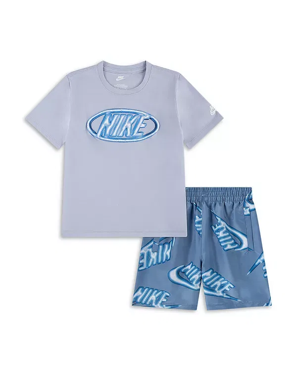 Детский комплект для мальчиков с принтом Nike, Work Blue