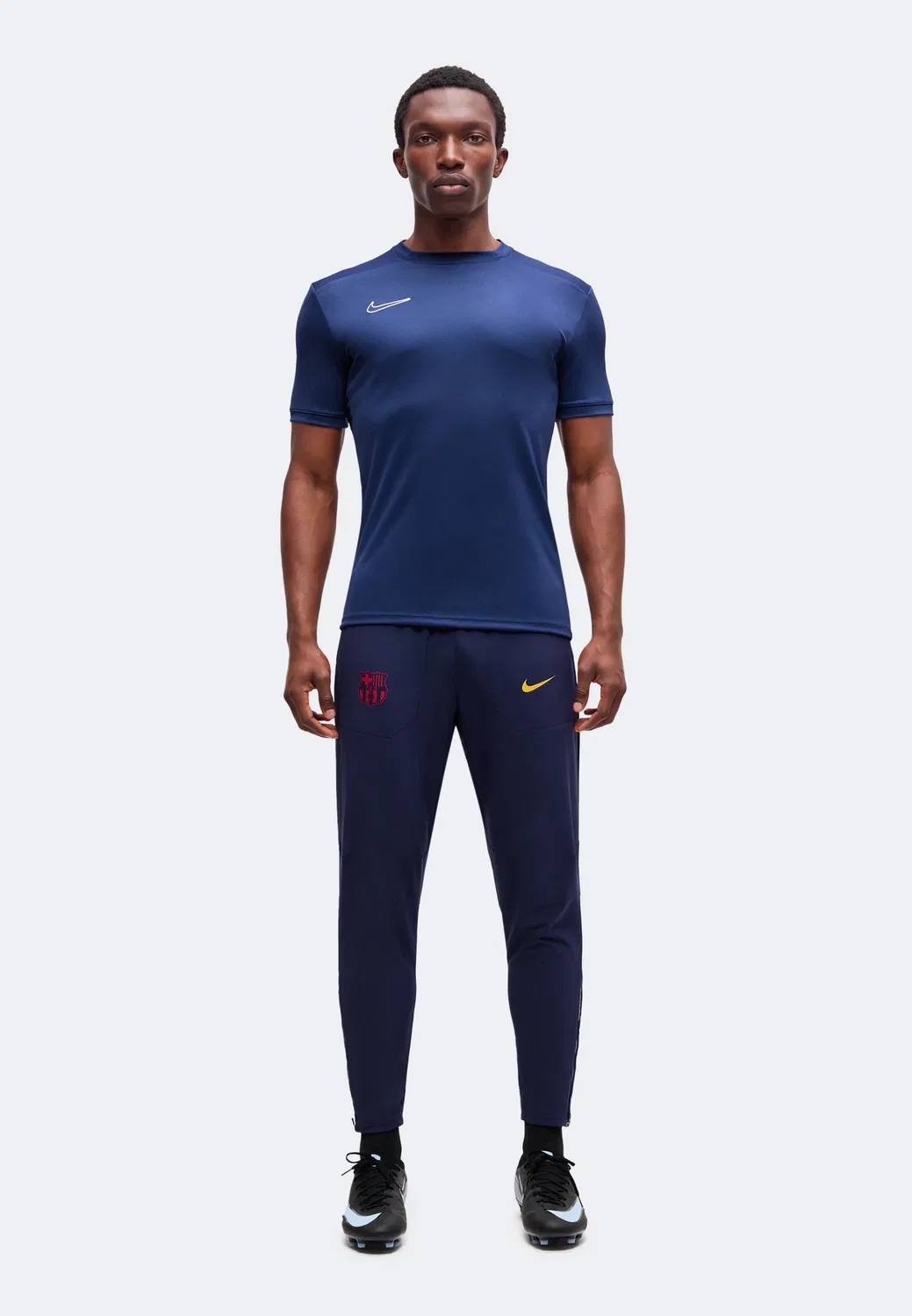 Fcb City Side Running - клубная одежда Nike Performance, Blackened Blue/Mineral Yellow — фото 2