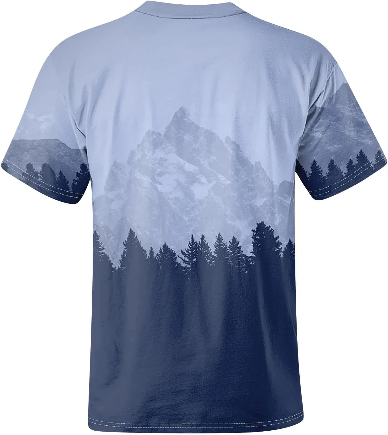 Мужская атлетическая футболка с коротким рукавом Basic, Blue — фото 3