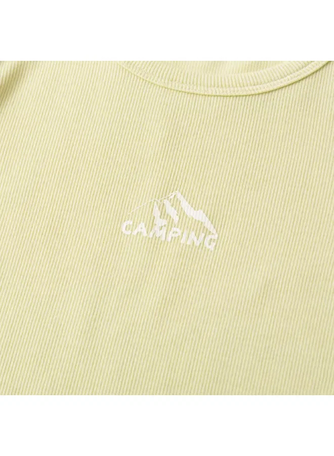 Футболка с коротким рукавом для девочки Doodle Home, желто-зеленый — фото 4