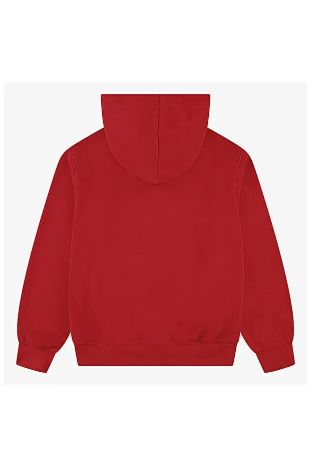 Детское худи для девочек с длинным рукавом Jordan Essential Baseline Kids' Red Sweatshirt Nike, R78 — фото 2
