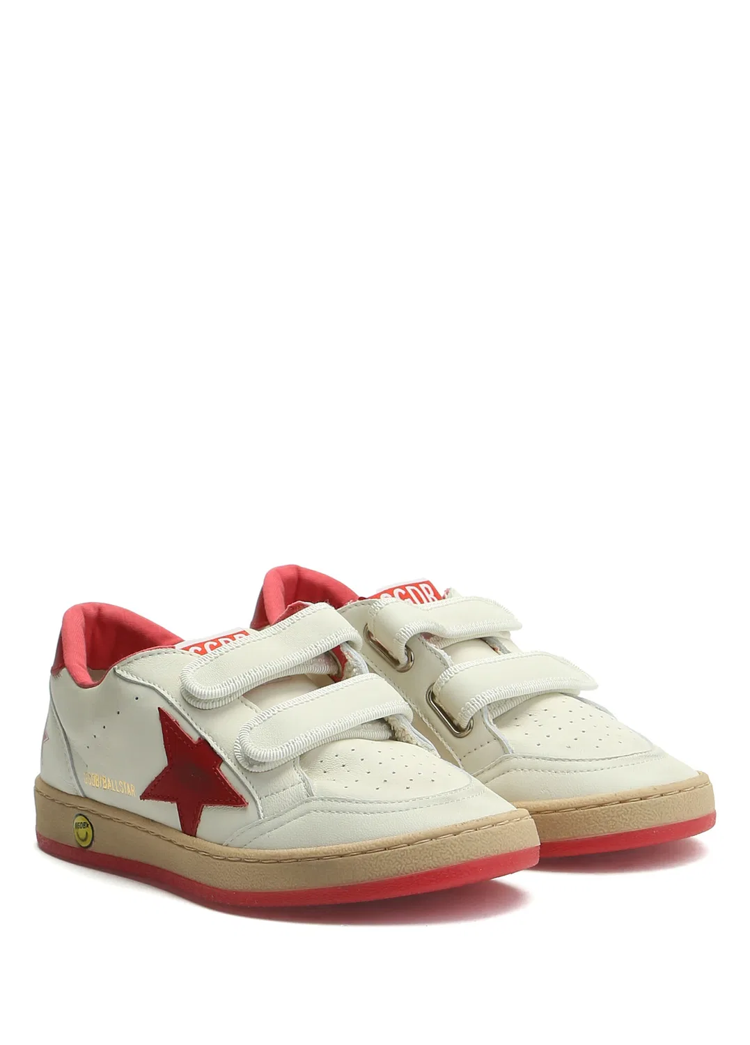 Кроссовки детские Golden Goose Ballstar, Red-White — фото 3