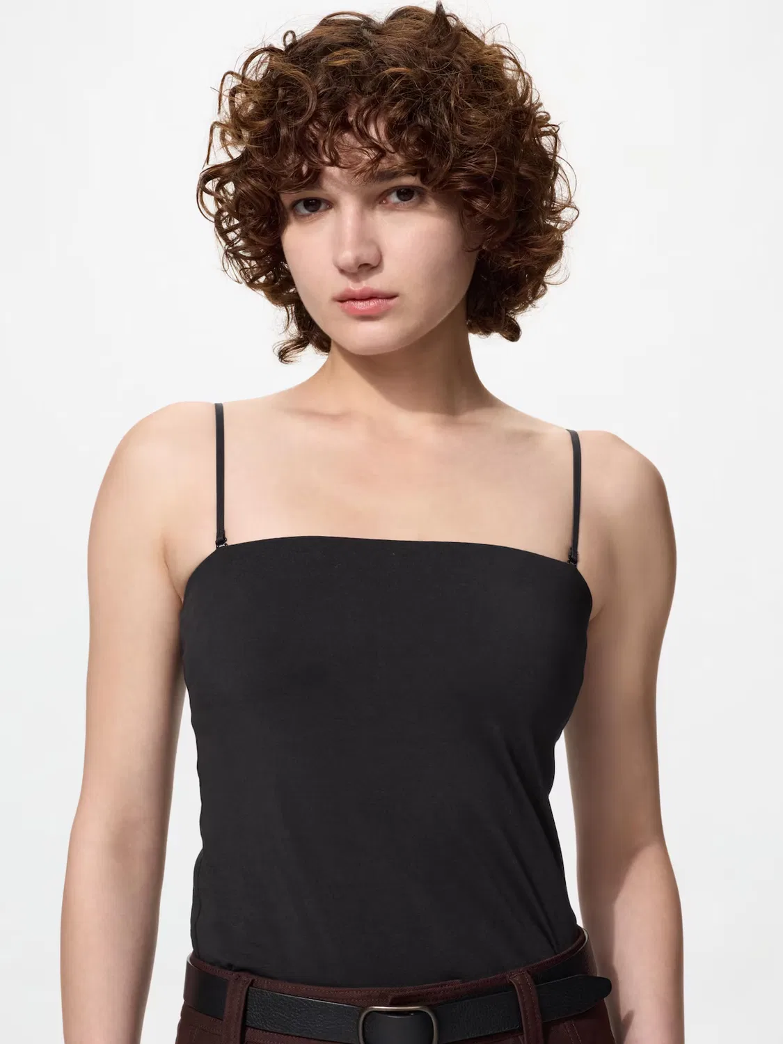 Бюстгальтер-топ Uniqlo, базовый, черный