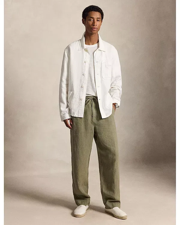 Мужская куртка льняная Polo Ralph Lauren, белый — фото 2