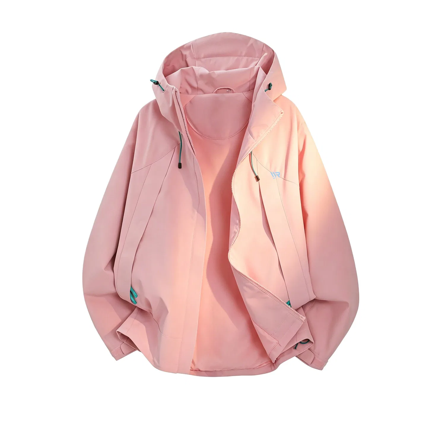 Детский ветрозащитный куртка с капюшоном, прямой крой, Cherry Blossom Pink (DIY Badge), WARRIOR