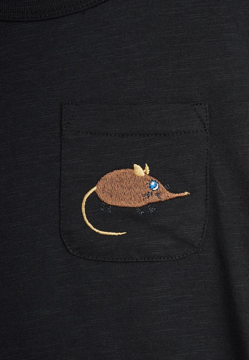 Футболка унисекс с принтом "слон и землеройка" Mini Rodini, Black — фото 3