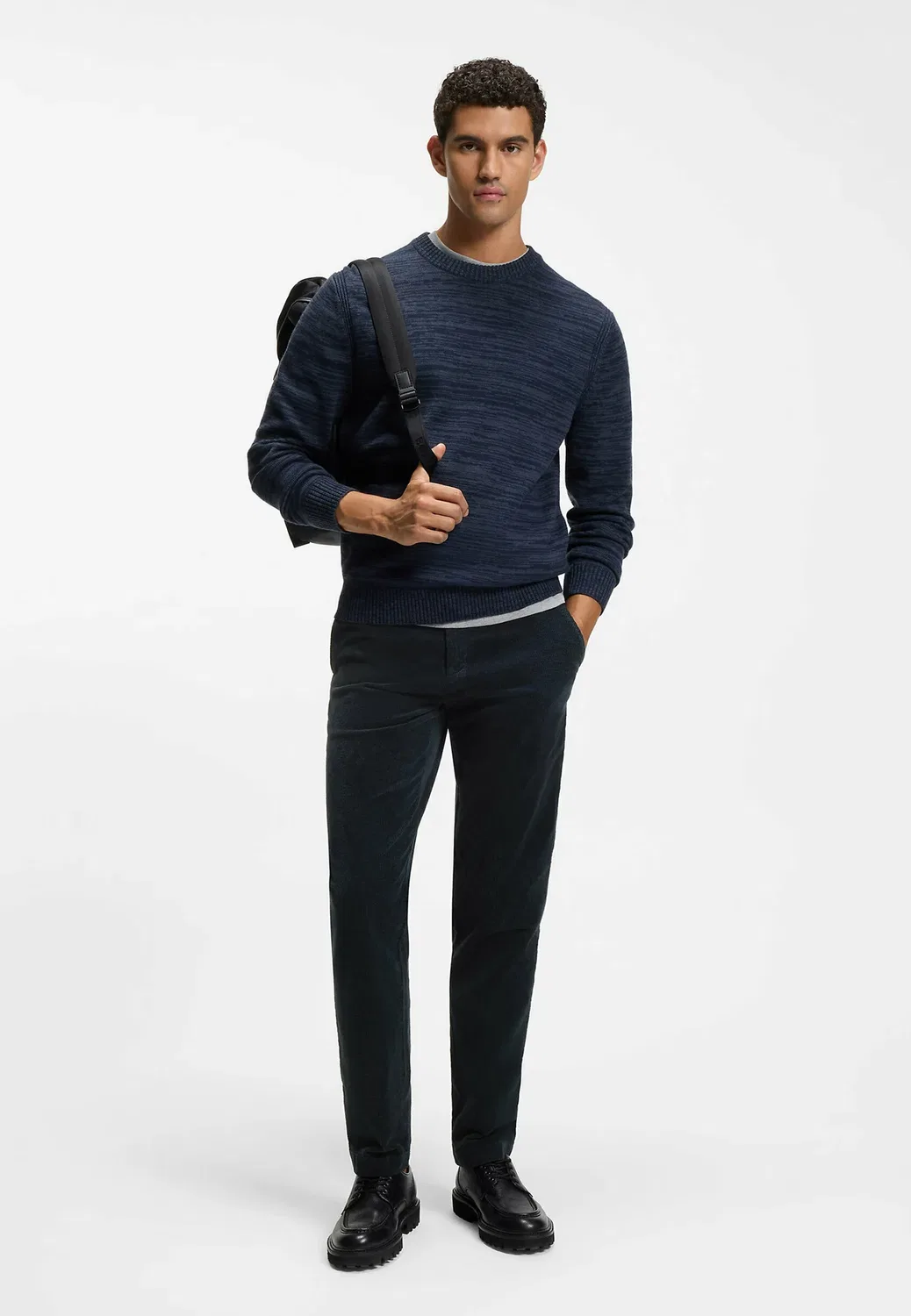 Chino_Tapered_N1 - чиносы Boss, Dark Blue Four — фото 2