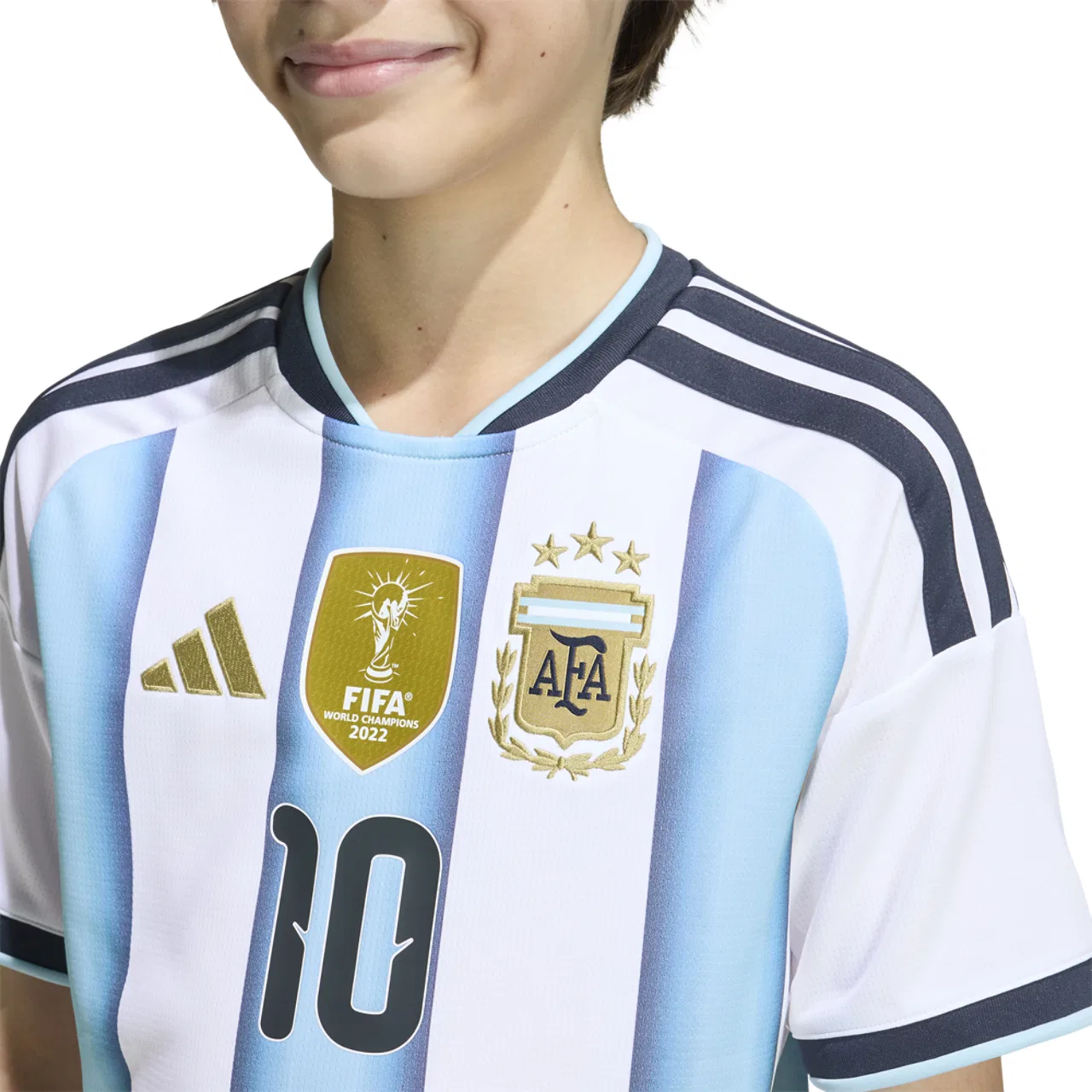 Домашняя футбольная форма Argentina World Cup Adidas, белый/синий — фото 4