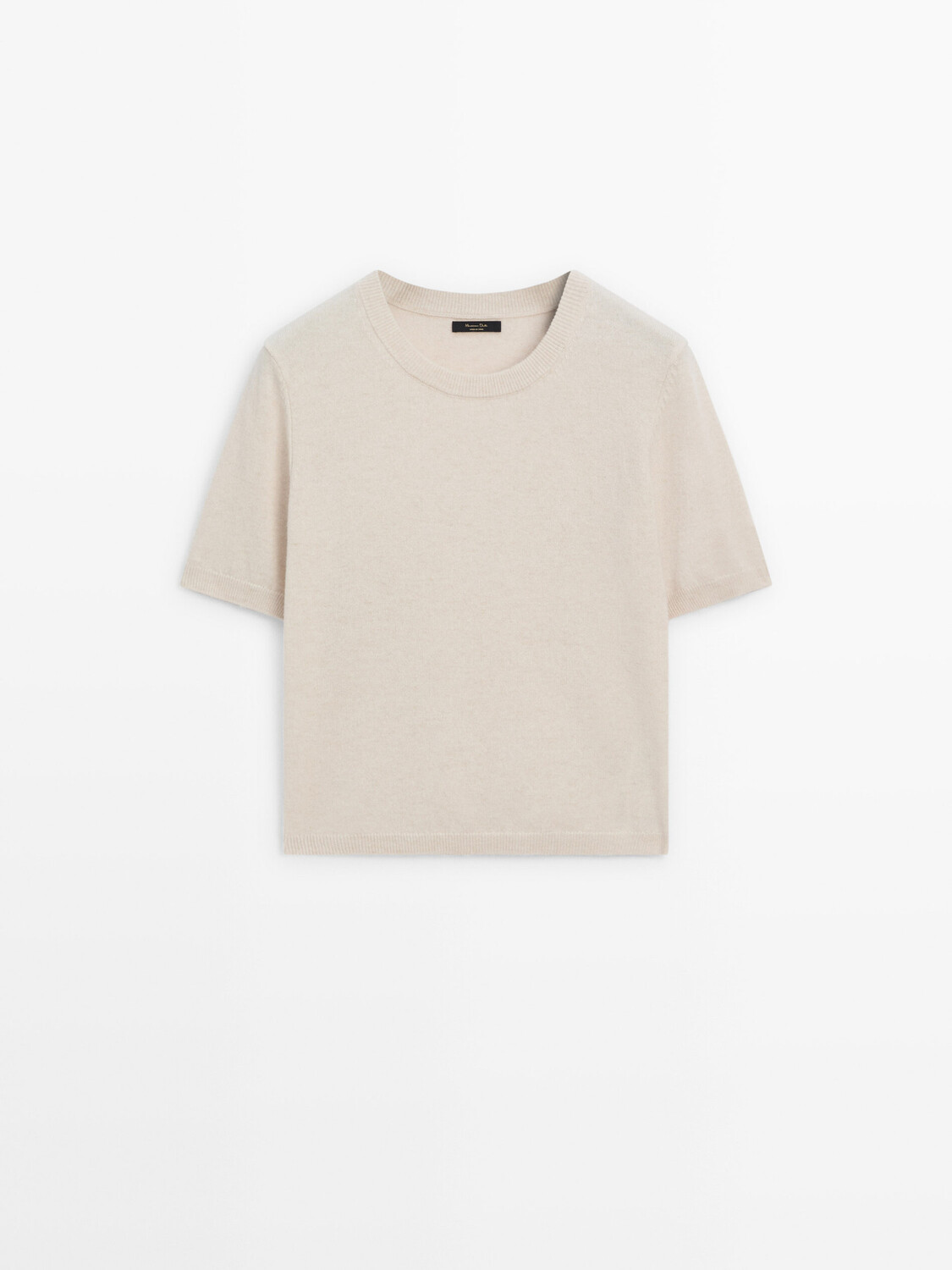 

Свитер Massimo Dutti Knit Short Sleeve Co-ord, бежевый