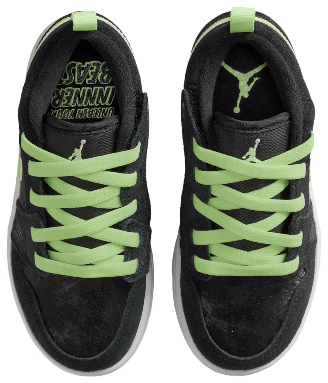 Кроссовки для мальчиков Jordan 1 Low Alt SS, цвет Black/Barely Volt — фото 4