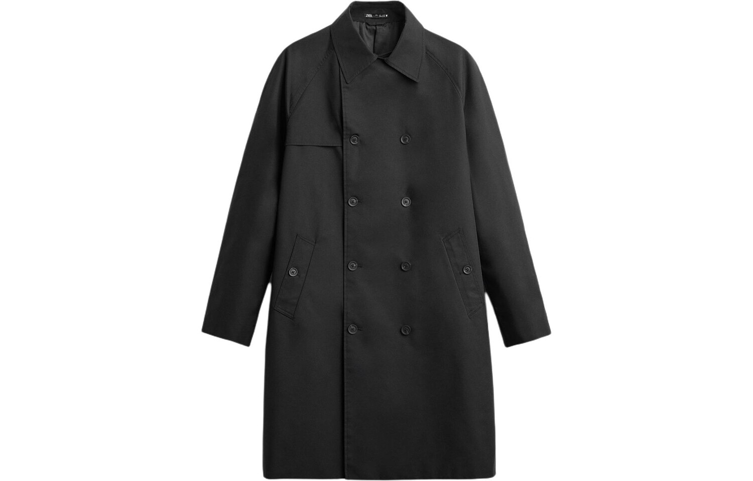 

Пальто мужское черное Zara, черный